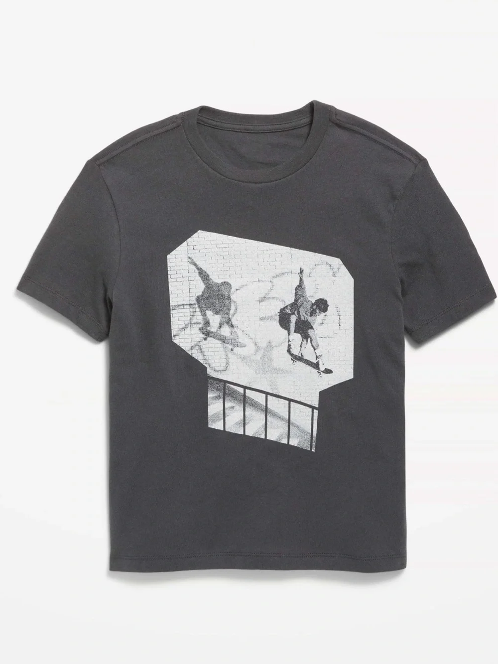 Old Navy Charcoal Gray Graphic Skateboard Tee